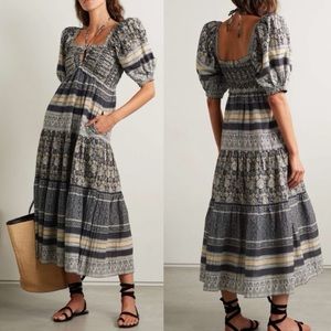 SEA New York Tasha Tiered Printed Cotton-Voile Midi Dress